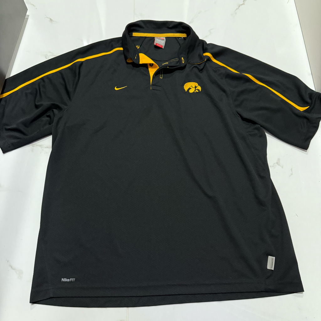 Nike Vintage Golf Polo Shirt Iowa Hawkeyes Mens Xl